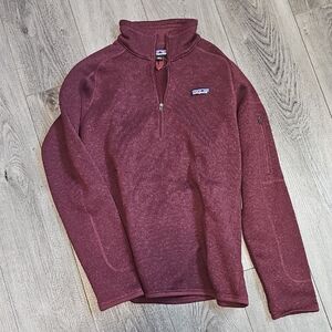 Patagonia Women's Zip Up Sweater - Burgundy